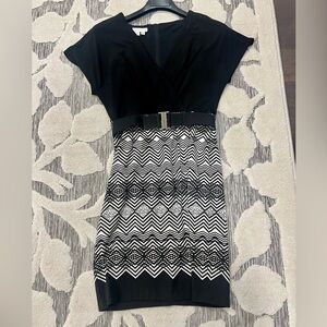 Black and White Chevron Dress